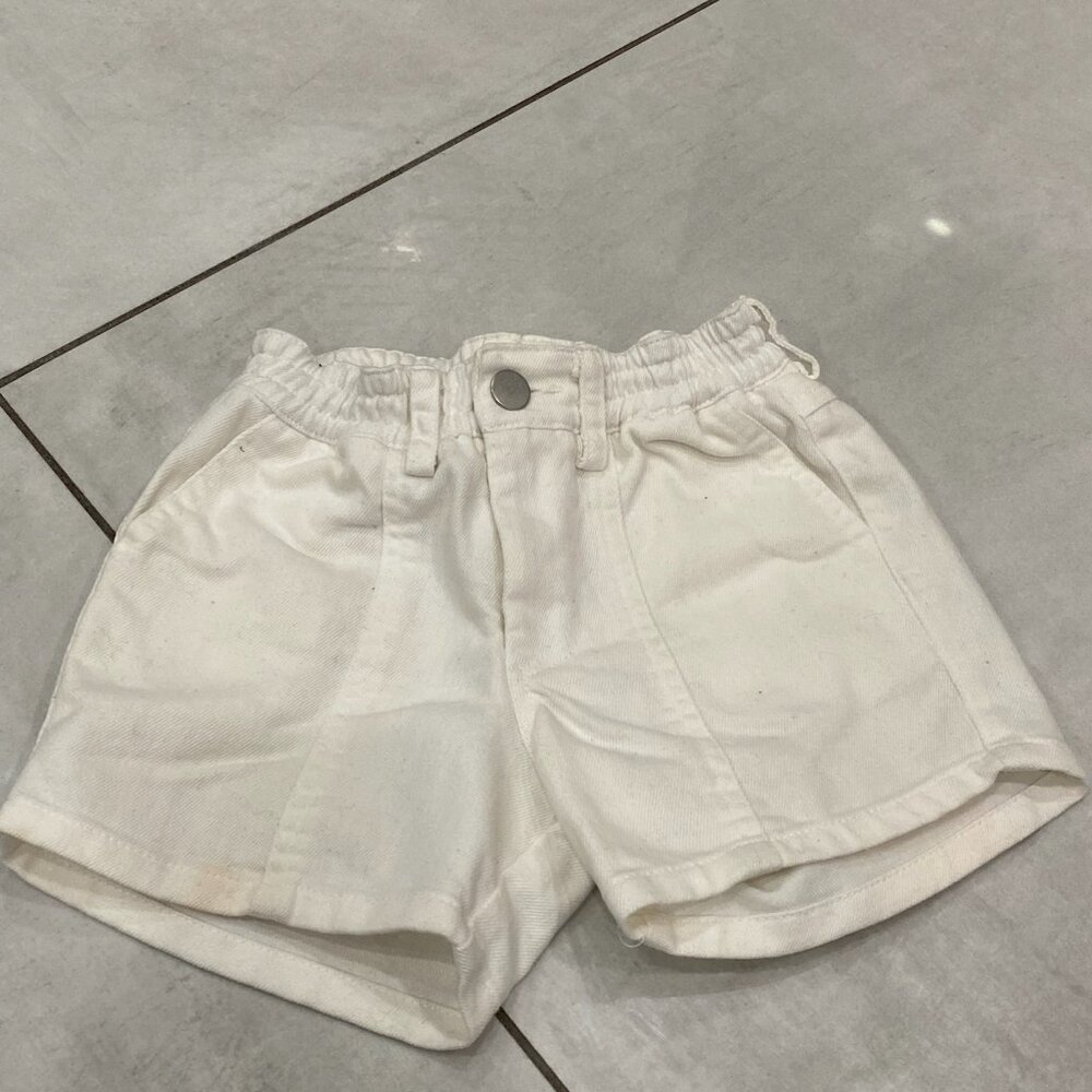 Kids Andorine White Jean Shorts
